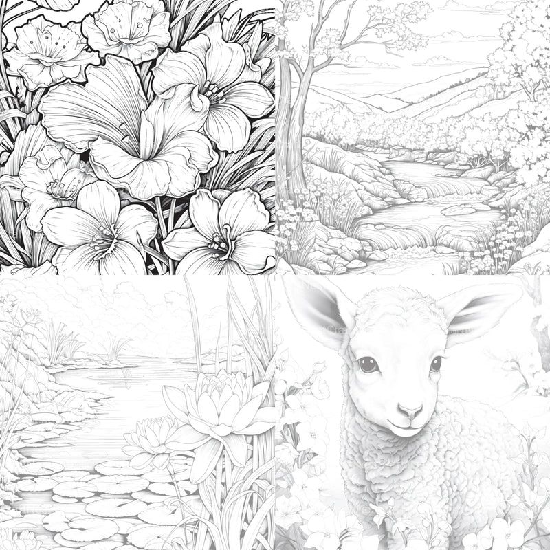 Springtime Garden Coloring Book - CraftNest - Digital Crafting and Art