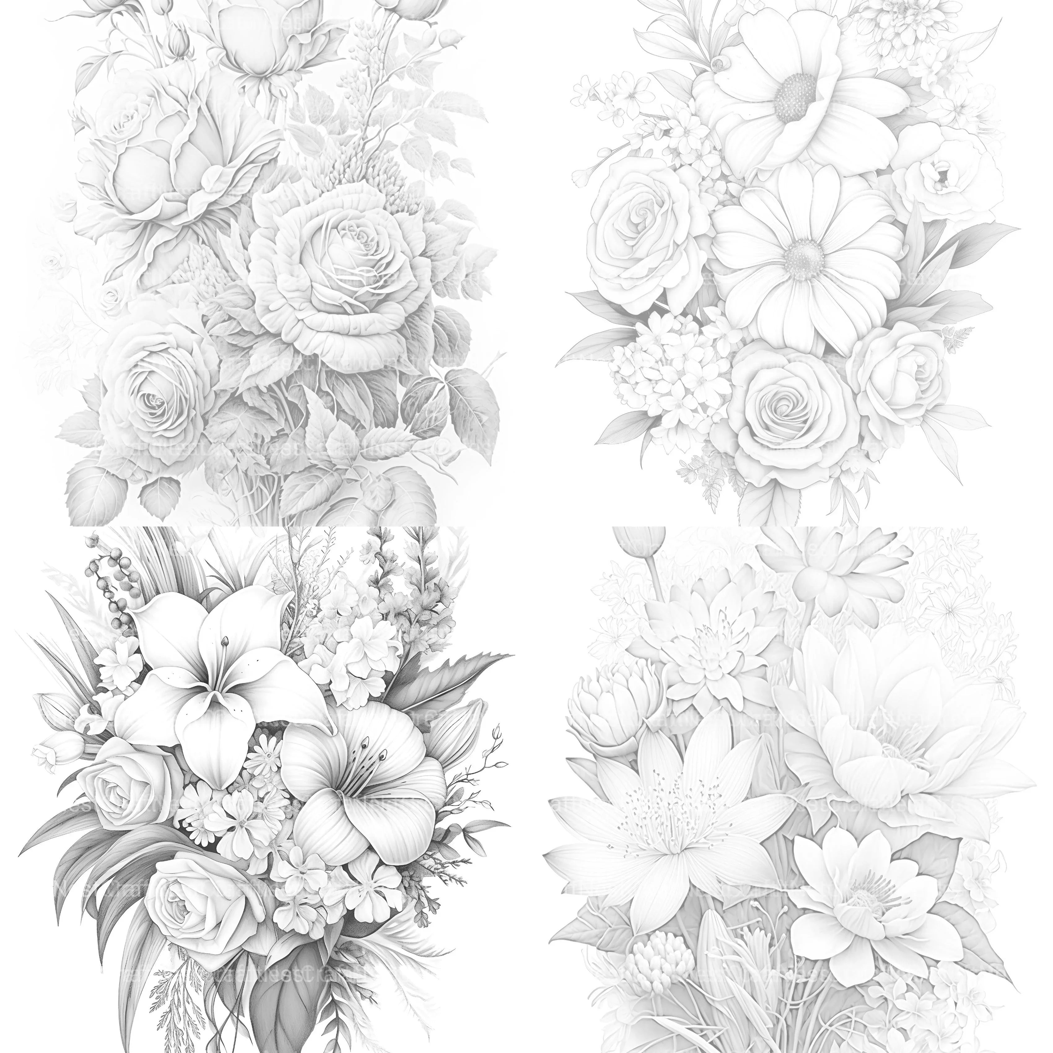 Flower Coloring Book 3 - CraftNest - Digital Crafting and Art