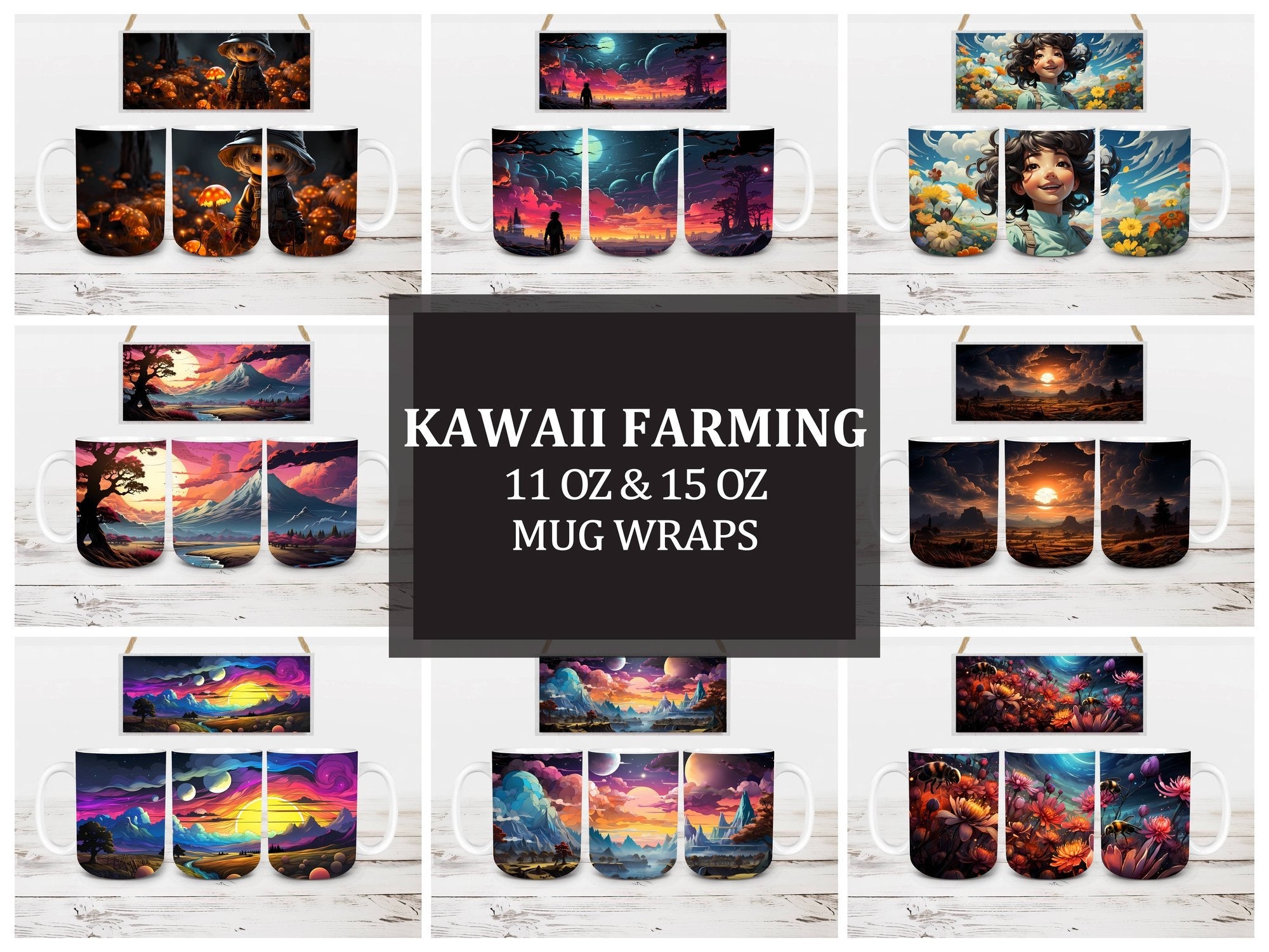 Kawaii Farming 1 Mug Wrap - CraftNest