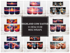 Highland Cow 2 Mug Wrap - CraftNest