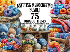 Knitting & Crocheting Clipart - CraftNest - Digital Crafting and Art