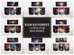 Kawaii Forest 6 Mug Wrap - CraftNest