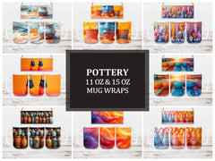 Pottery 1 Mug Wrap - CraftNest - Digital Crafting and Art