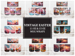 Vintage Easter 6 Mug Wrap - CraftNest