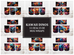 Kawaii Dinos 1 Mug Wrap - CraftNest