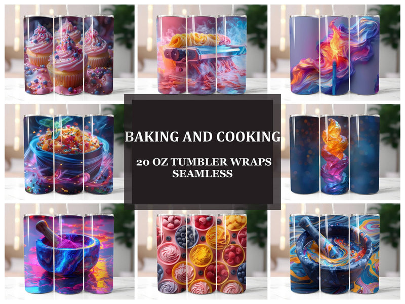 Baking and Cooking 7 Tumbler Wrap - CraftNest - Digital Crafting and Art
