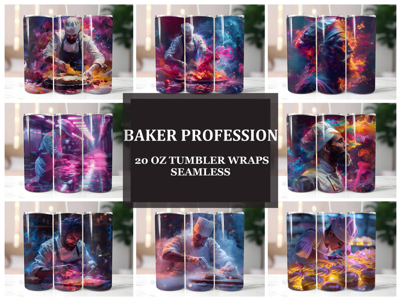 Baker Profession 3 Tumbler Wrap - CraftNest - Digital Crafting and Art