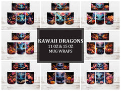 Kawaii Dragons 1 Mug Wrap - CraftNest