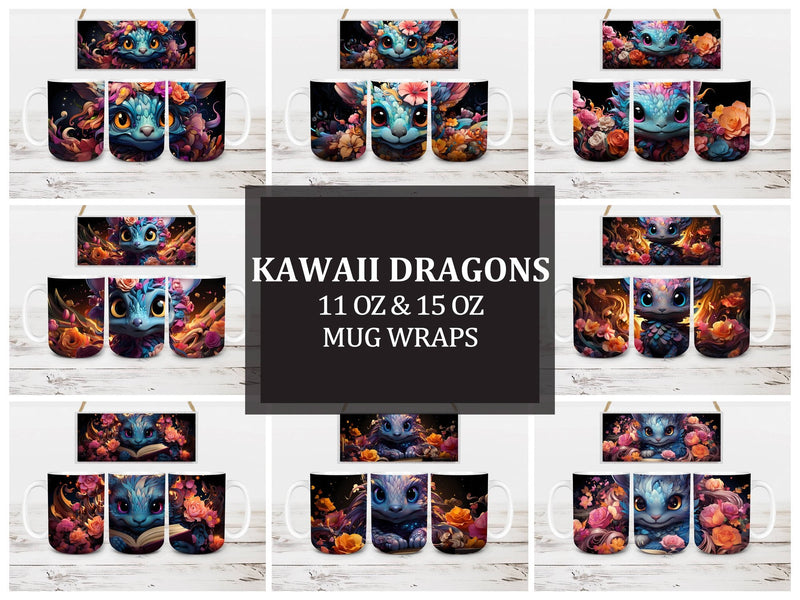 Kawaii Dragons 1 Mug Wrap - CraftNest