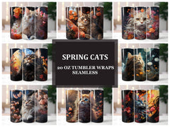 Spring Cats 2 Tumbler Wrap - CraftNest