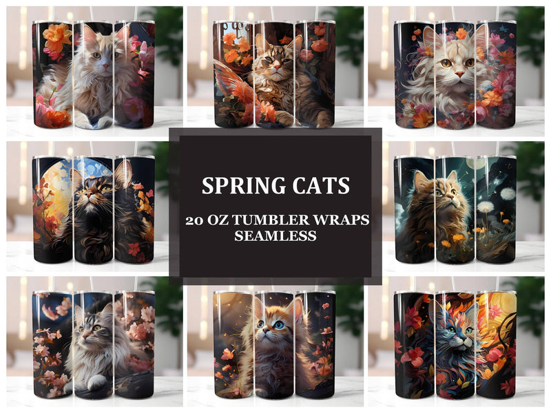 Spring Cats 2 Tumbler Wrap - CraftNest