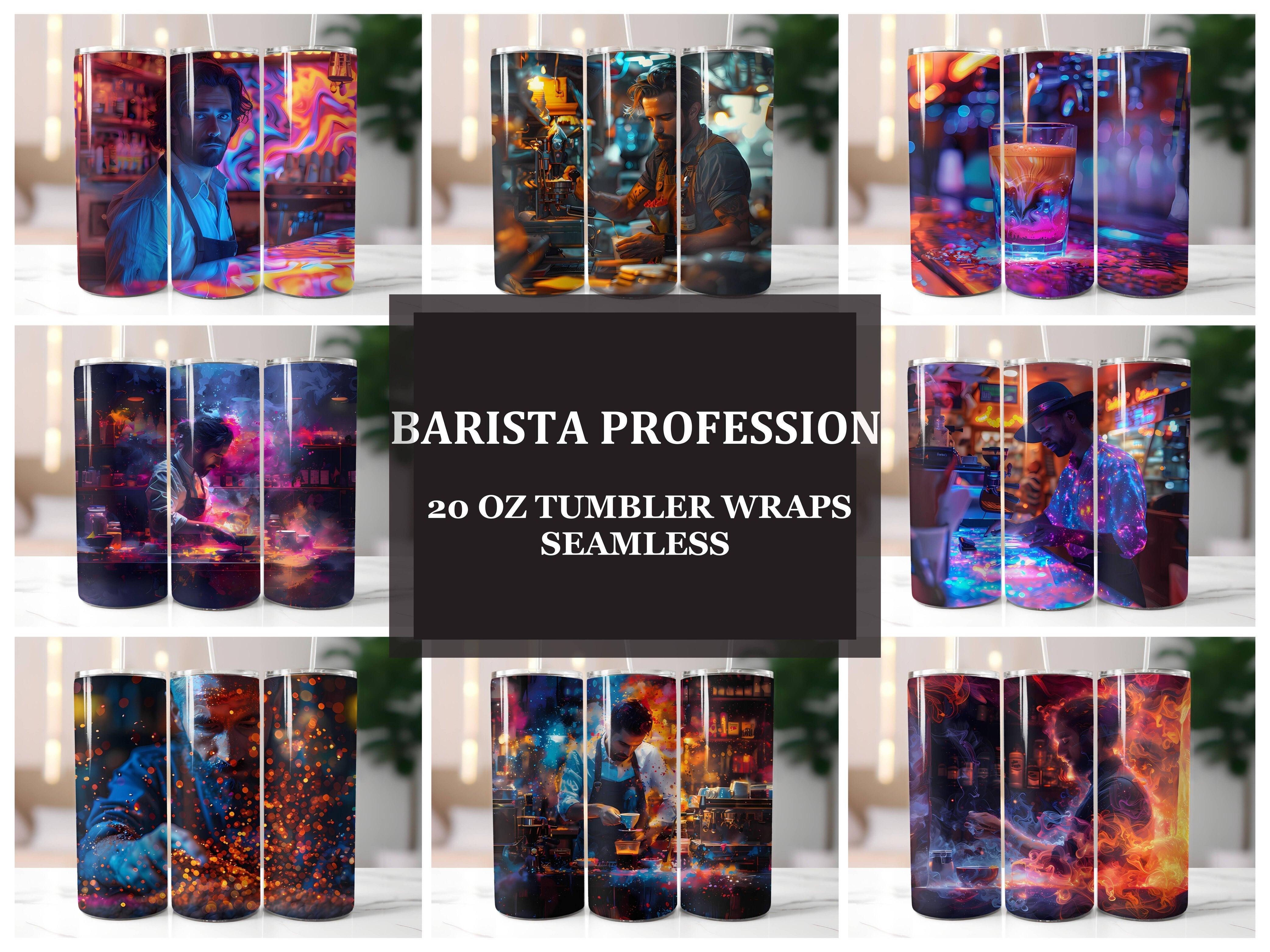 Barista Profession 1 Tumbler Wrap - CraftNest - Digital Crafting and Art