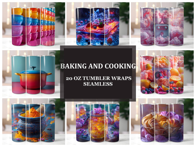 Baking and Cooking 3 Tumbler Wrap - CraftNest - Digital Crafting and Art