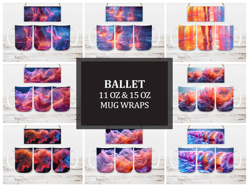 Ballet 3 Mug Wrap - CraftNest - Digital Crafting and Art