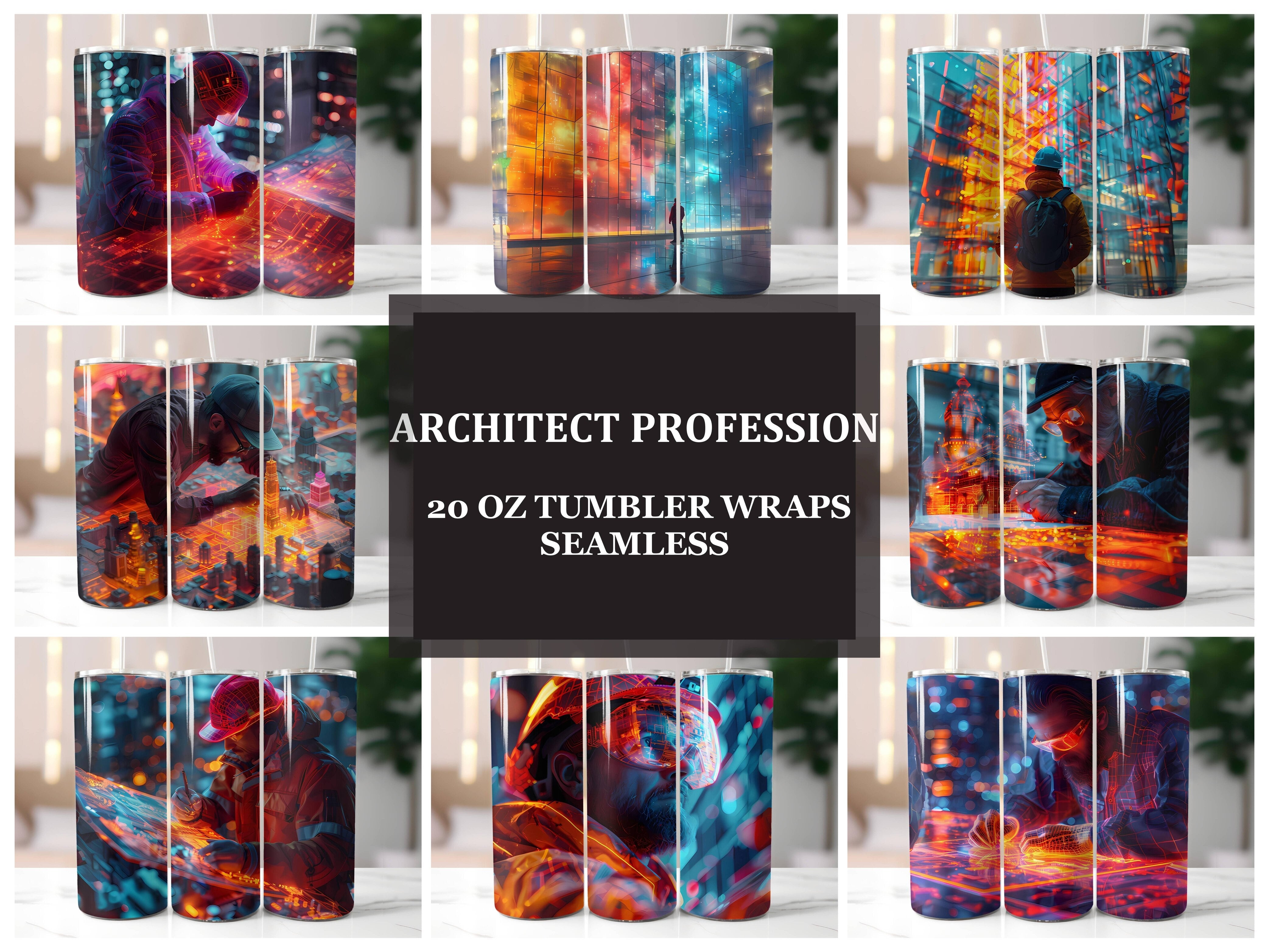 Architect Profession 1 Tumbler Wrap - CraftNest - Digital Crafting and Art