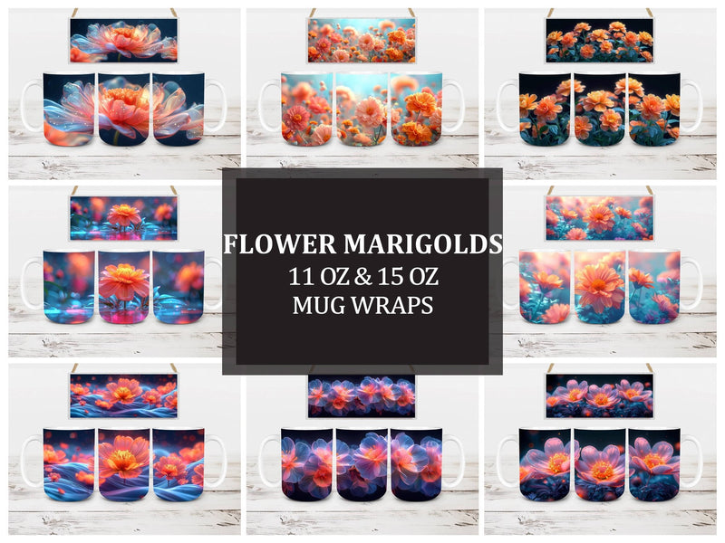 Flower Marigolds 8 Mug Wrap - CraftNest