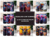 Highland Cow Summer 5 Tumbler Wrap