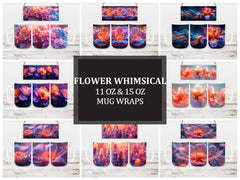 Flower Whimsical 4 Mug Wrap - CraftNest