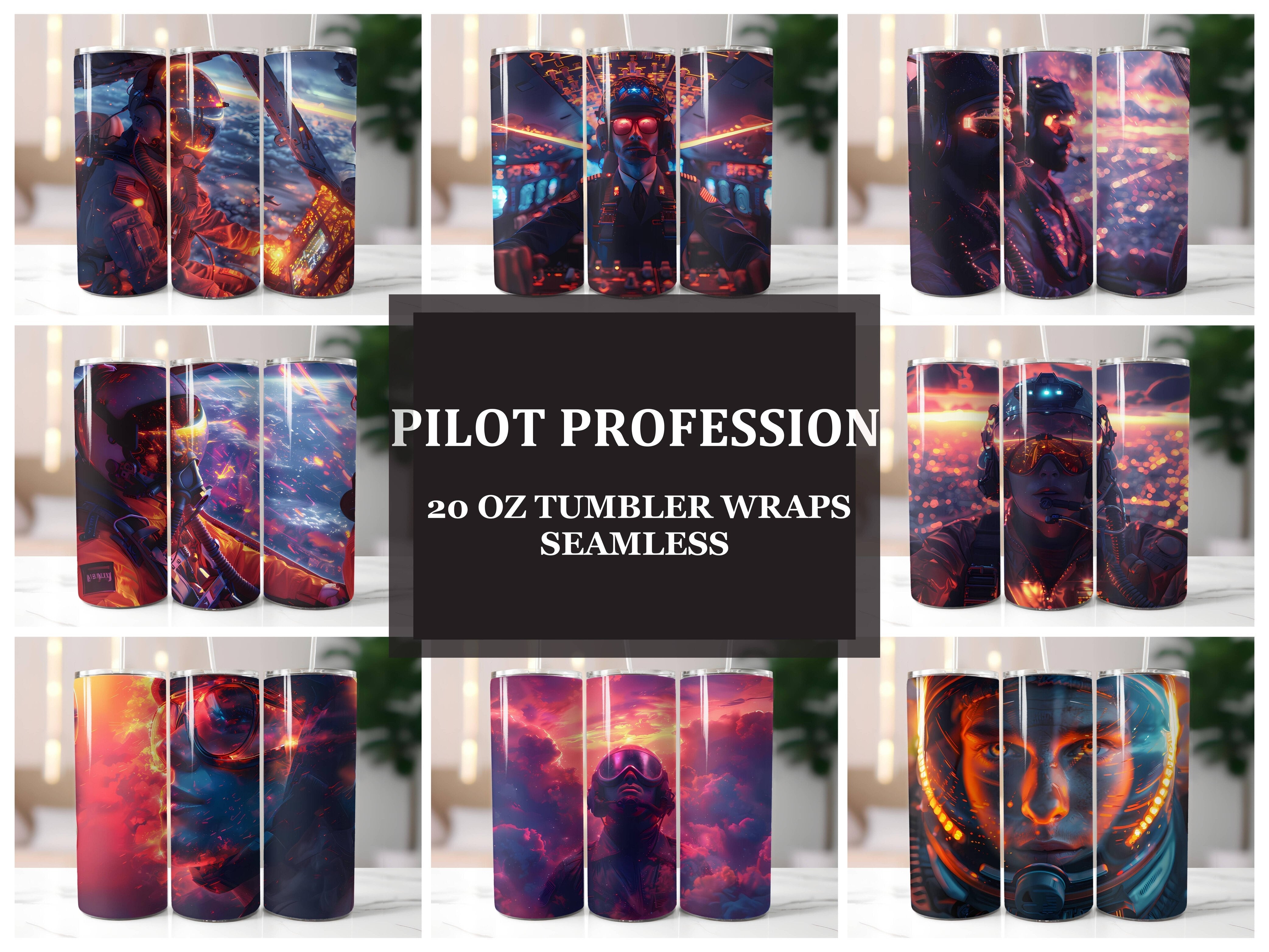Pilot Profession 1 Tumbler Wrap - CraftNest - Digital Crafting and Art