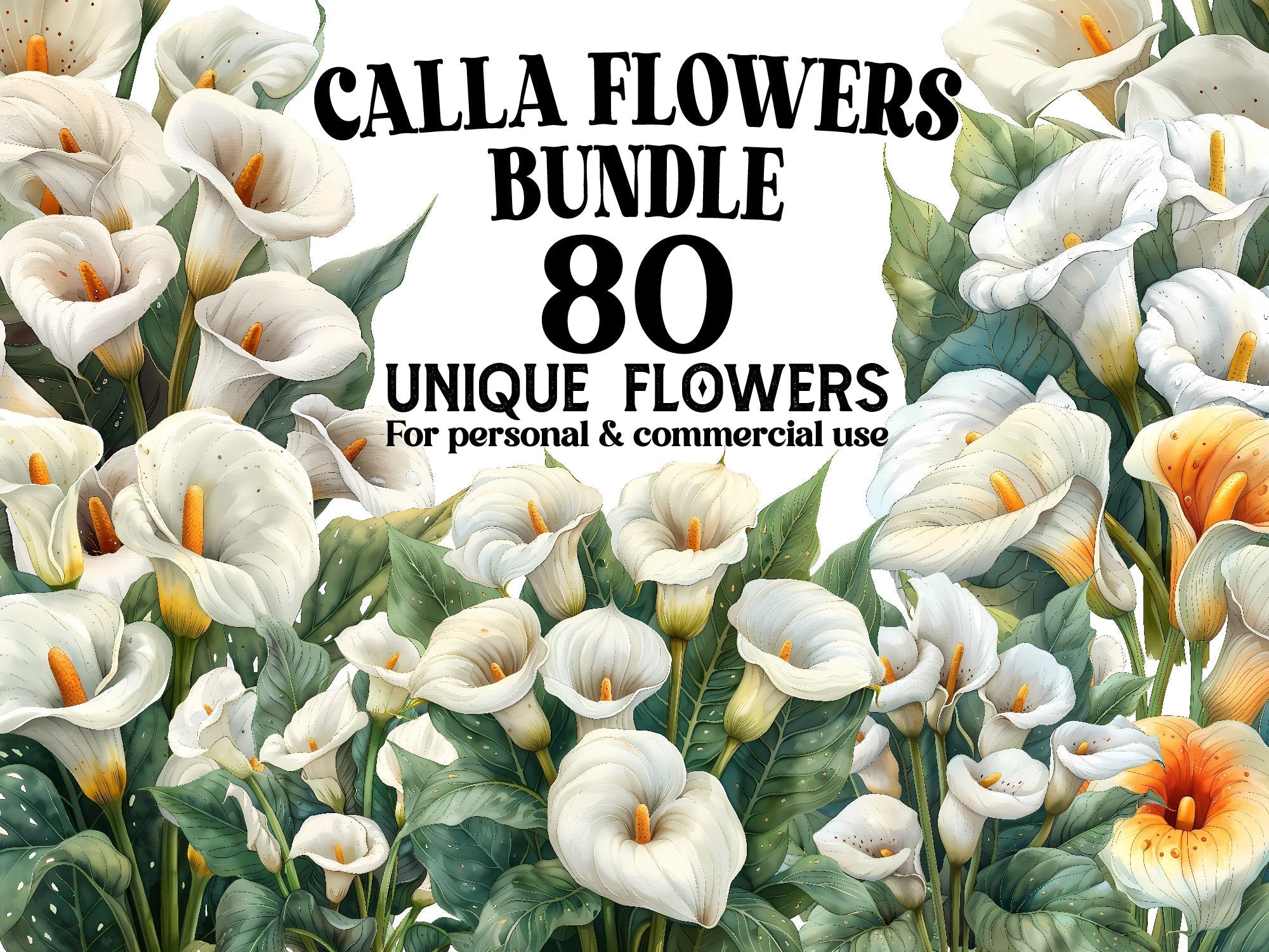 Calla Flowers Clipart - CraftNest - Digital Crafting and Art