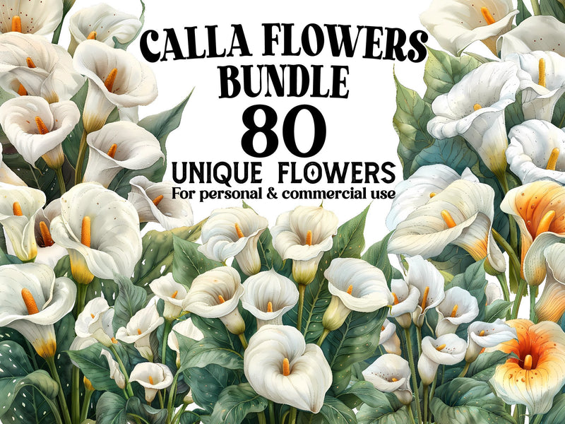 Calla Flowers Clipart - CraftNest - Digital Crafting and Art
