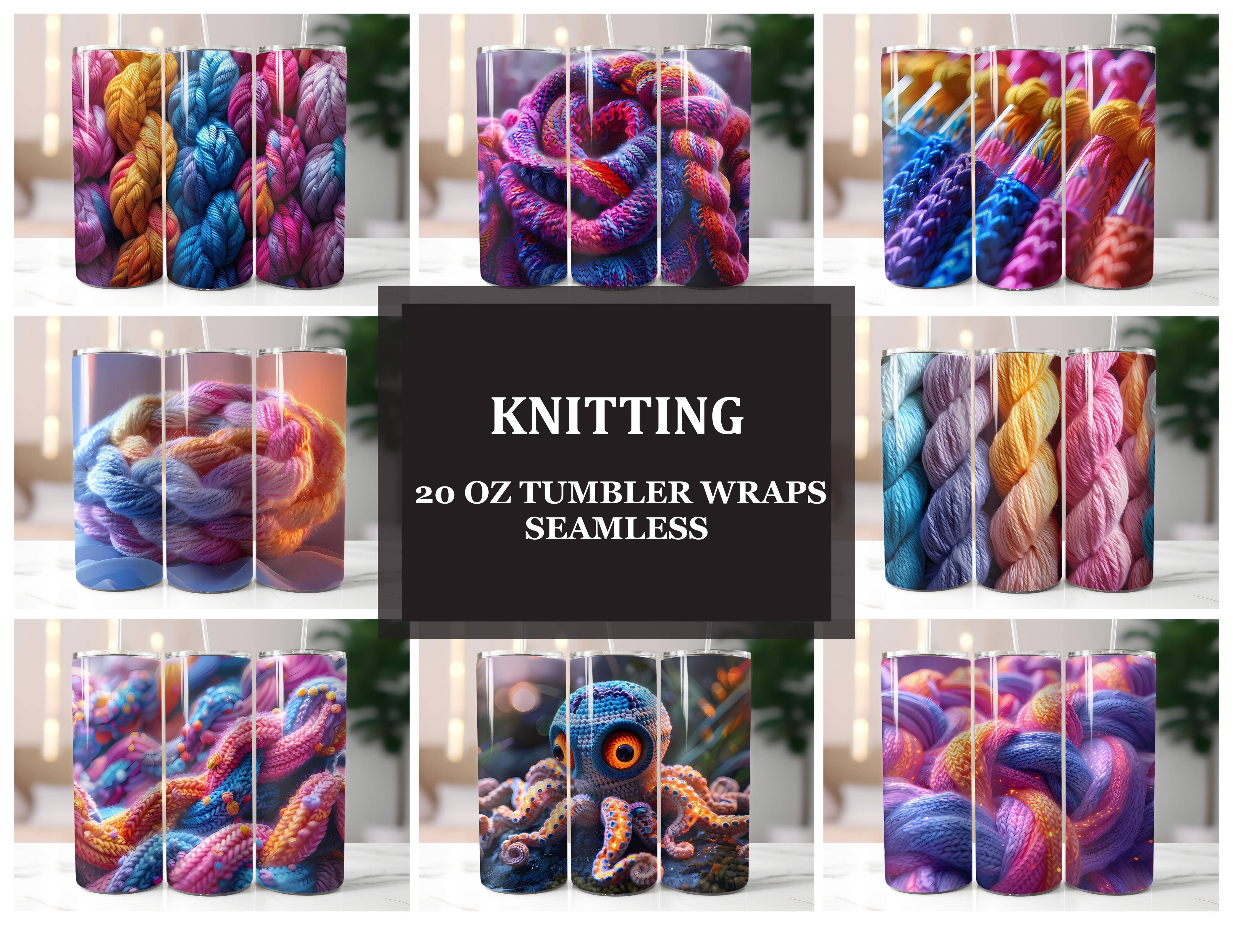 Knitting 1 Tumbler Wrap - CraftNest - Digital Crafting and Art