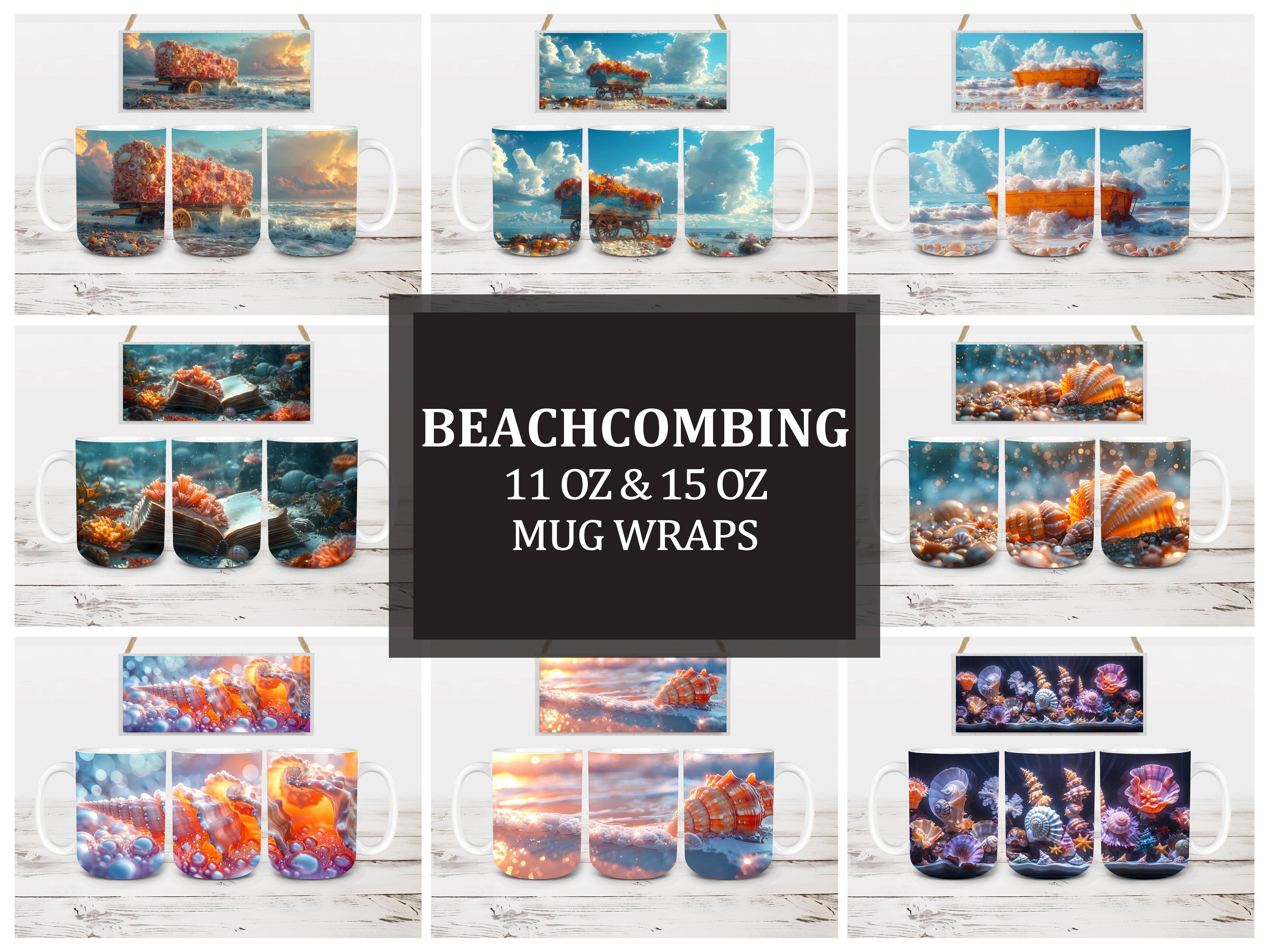 Beachcombing 1 Mug Wrap - CraftNest - Digital Crafting and Art