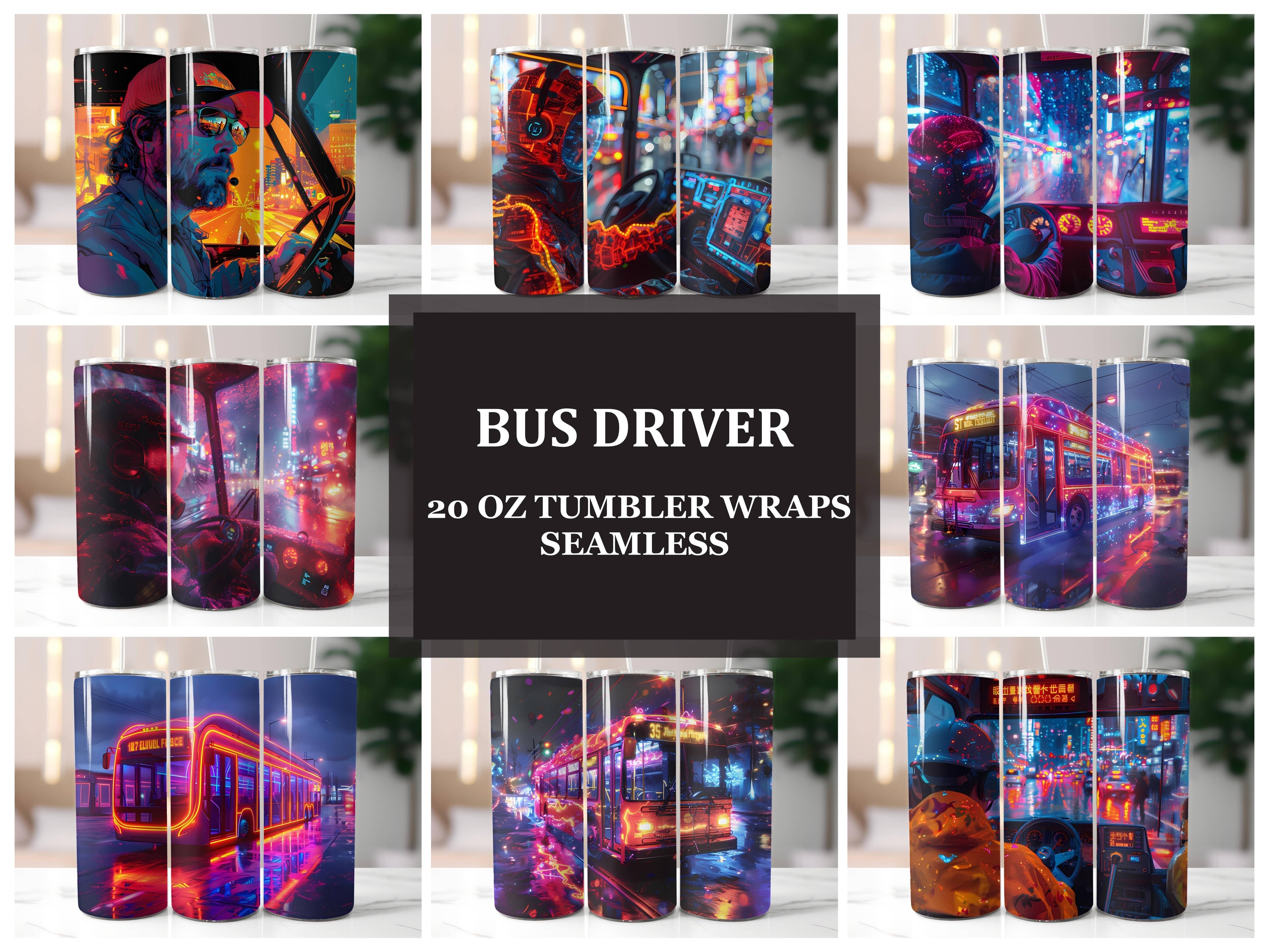Bus Driver 3 Tumbler Wrap - CraftNest - Digital Crafting and Art