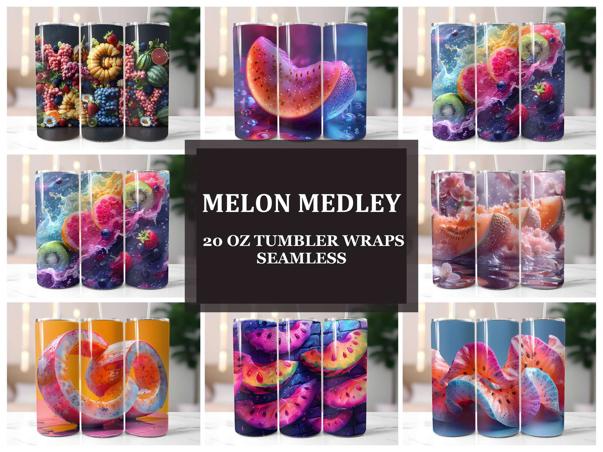 Melon Melody 5 Tumbler Wrap - CraftNest - Digital Crafting and Art