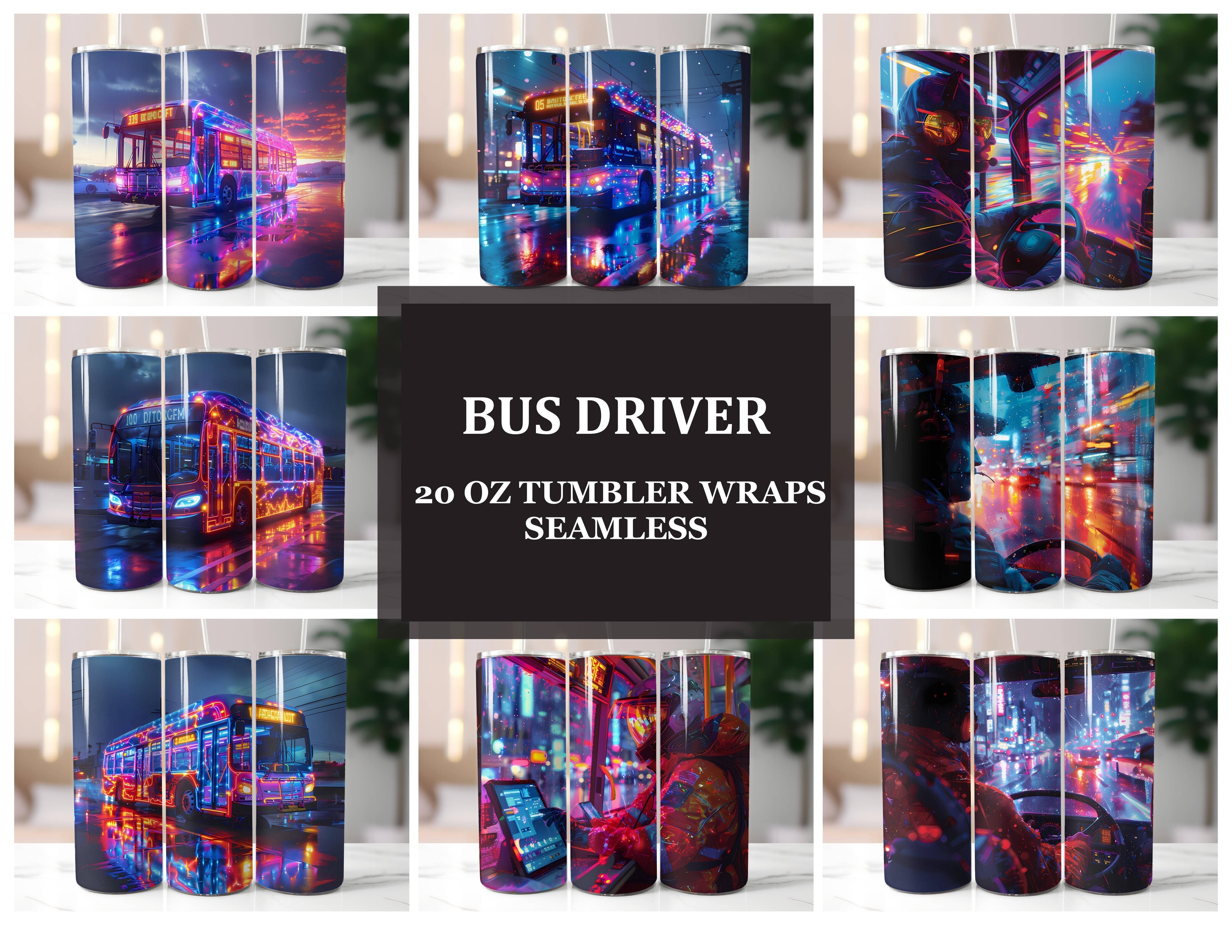 Bus Driver 4 Tumbler Wrap - CraftNest - Digital Crafting and Art