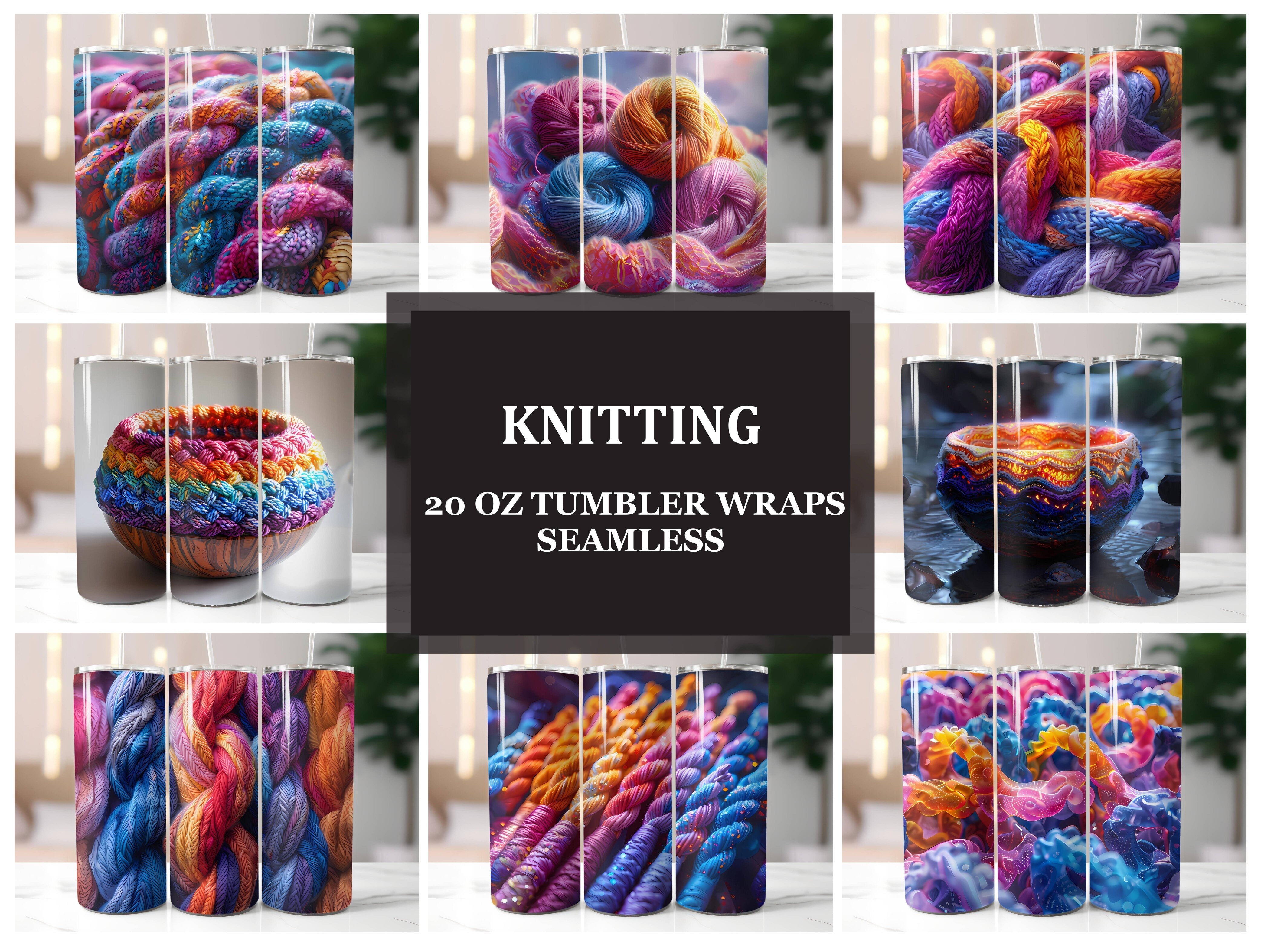 Knitting 5 Tumbler Wrap - CraftNest - Digital Crafting and Art