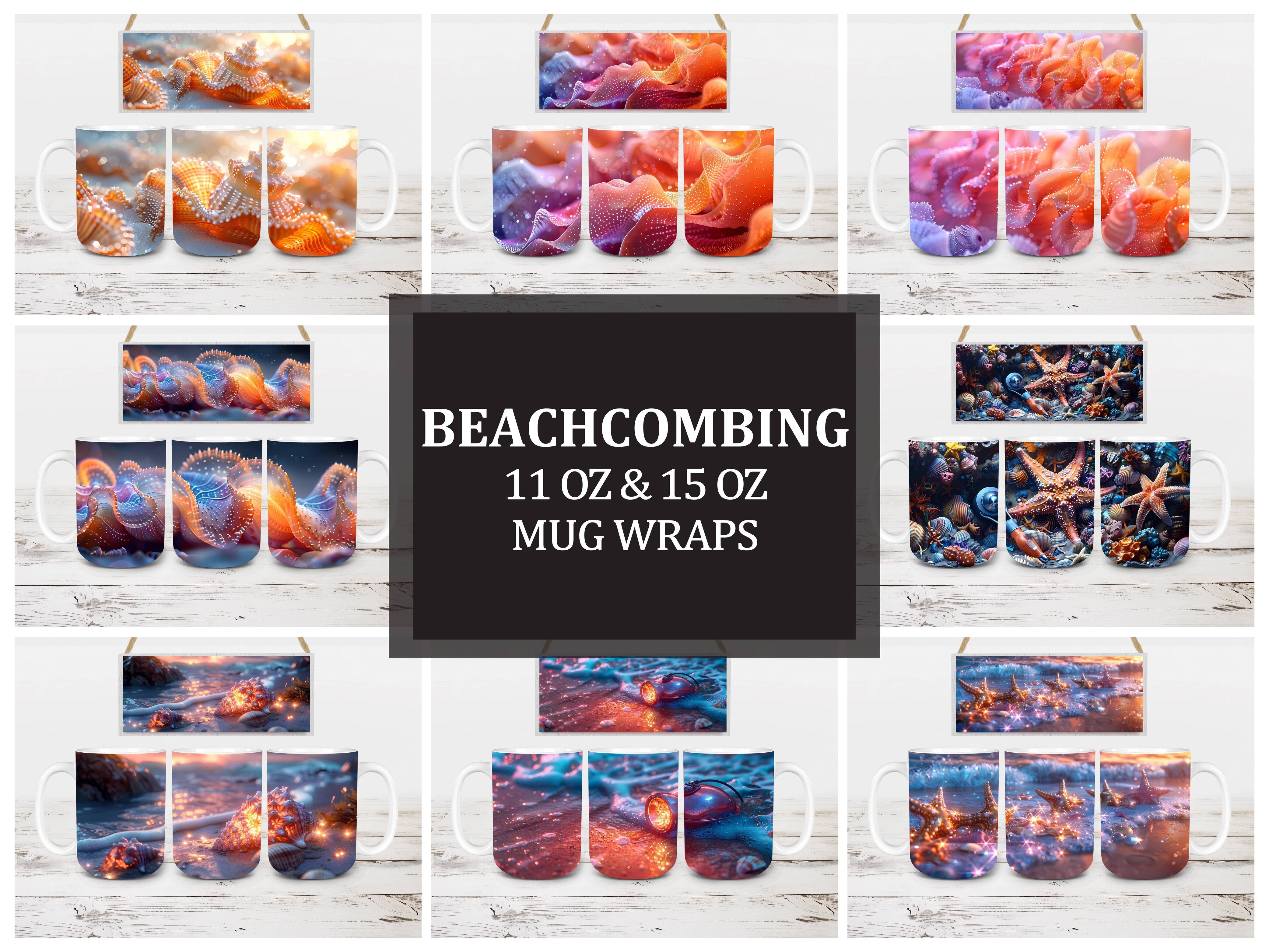 Beachcombing 2 Mug Wrap - CraftNest - Digital Crafting and Art