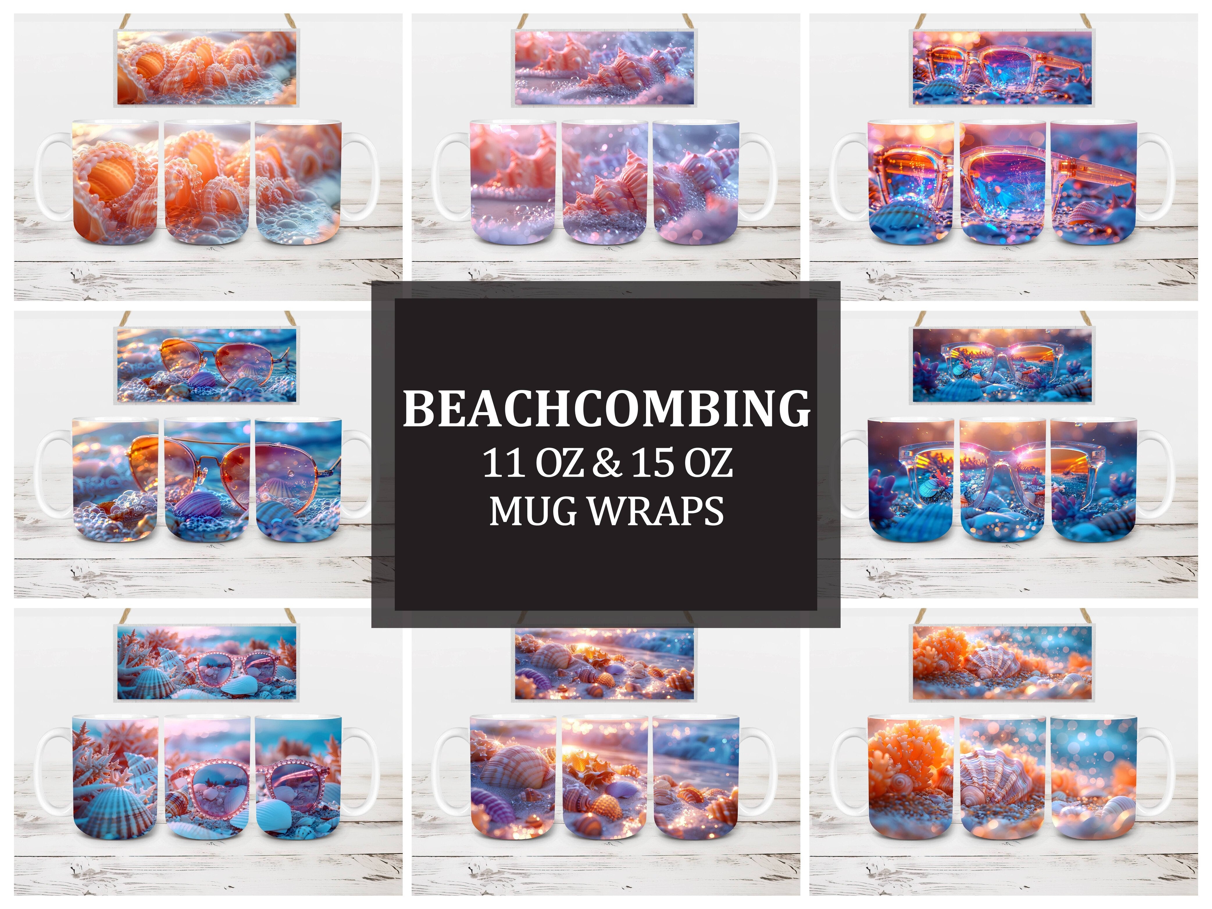 Beachcombing 3 Mug Wrap - CraftNest - Digital Crafting and Art