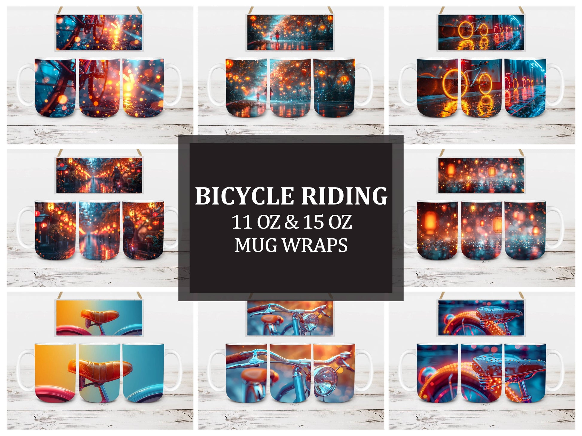 Bicycle Riding 1 Mug Wrap - CraftNest - Digital Crafting and Art