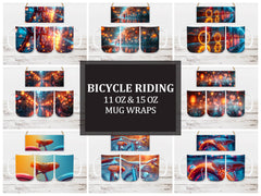 Bicycle Riding 1 Mug Wrap - CraftNest - Digital Crafting and Art