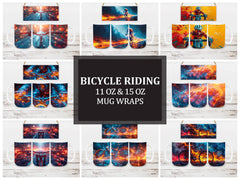 Bicycle Riding 2 Mug Wrap - CraftNest - Digital Crafting and Art