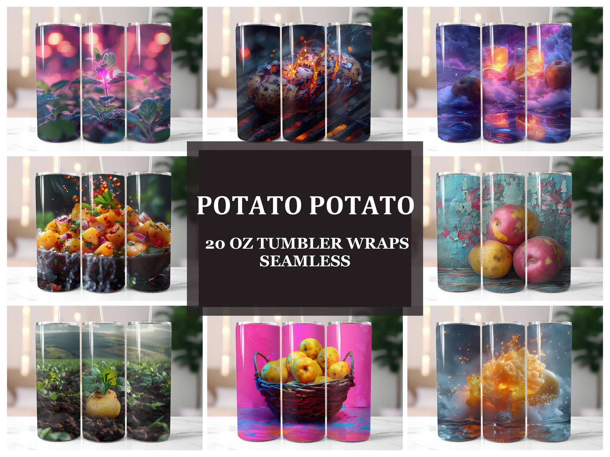 Potato 7 Tumbler Wrap - CraftNest - Digital Crafting and Art