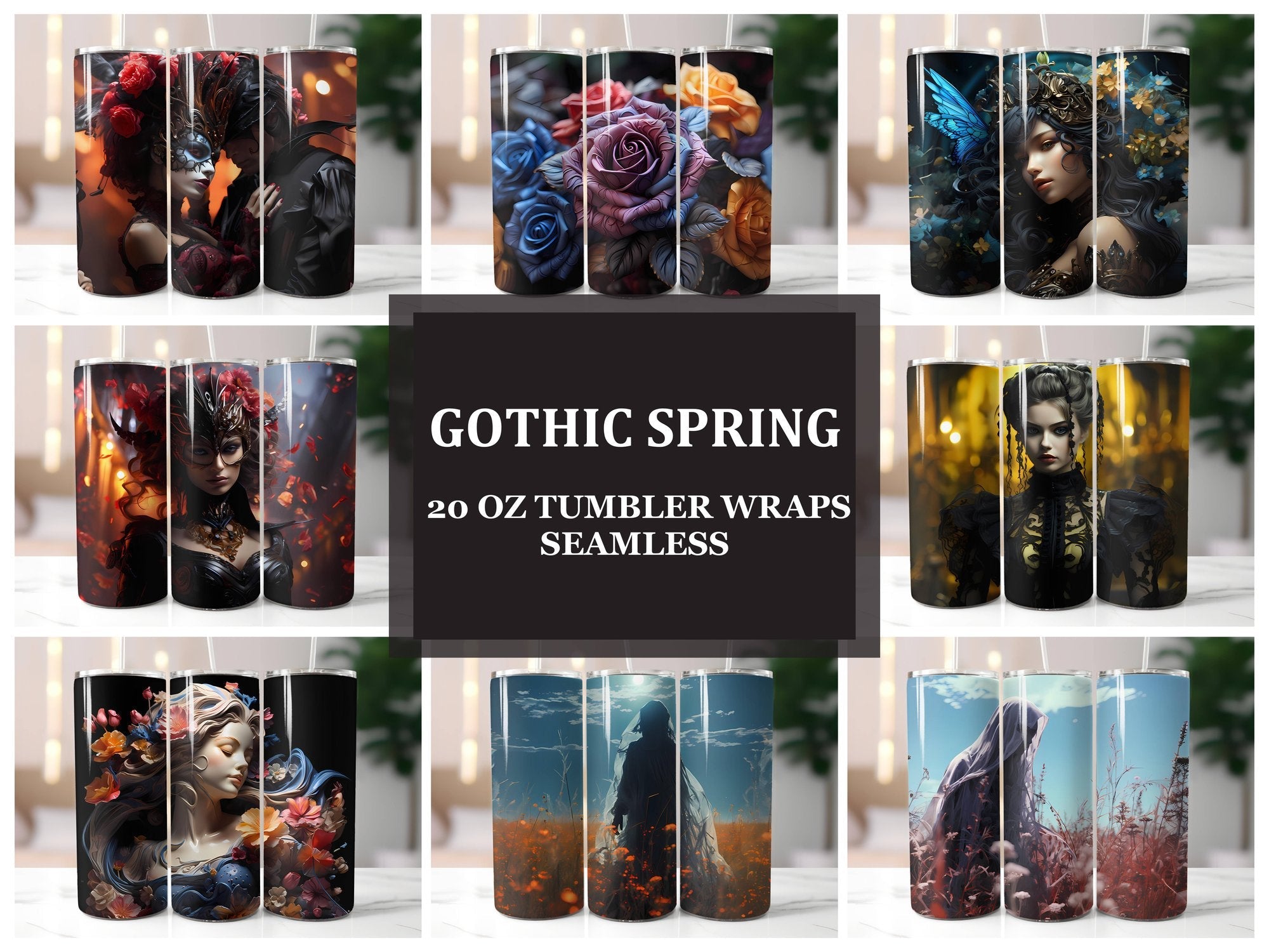 Gothic Spring 1 Tumbler Wrap - CraftNest