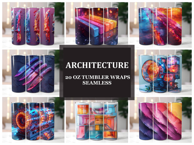 Architecture 2 Tumbler Wrap - CraftNest - Digital Crafting and Art