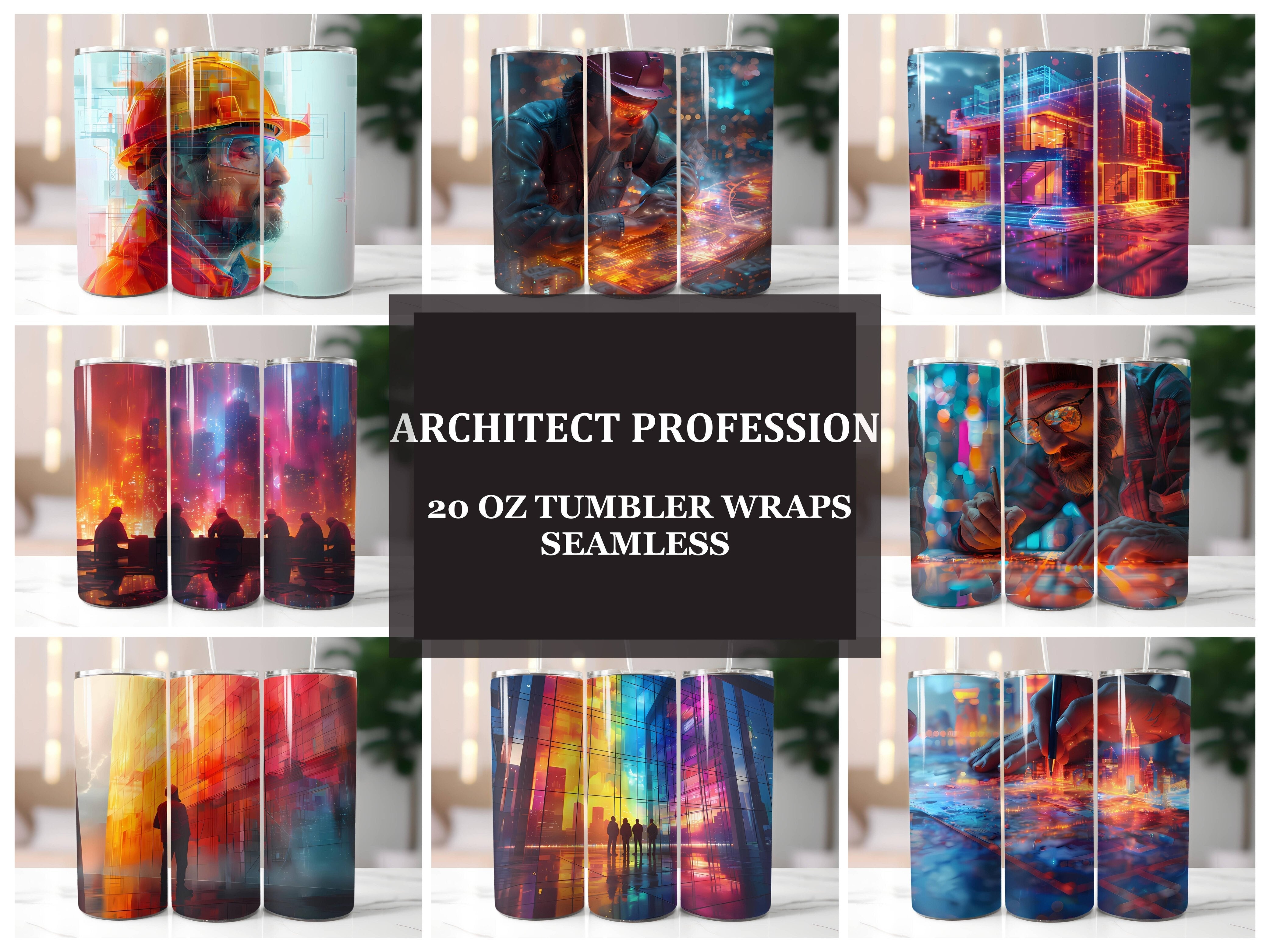 Architect Profession 3 Tumbler Wrap - CraftNest - Digital Crafting and Art