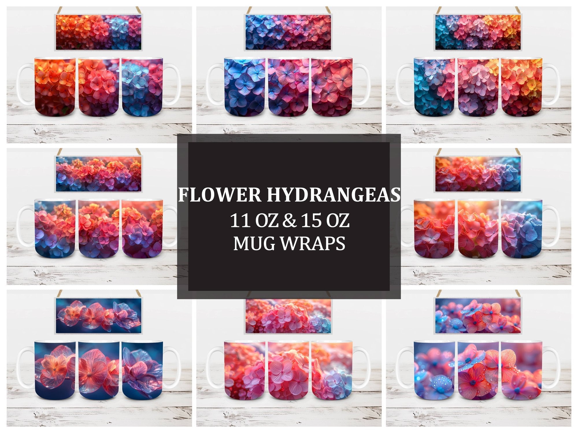 Flower Hydrangeas 7 Mug Wrap - CraftNest
