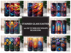 Stained Glass Easter 1 Tumbler Wrap - CraftNest