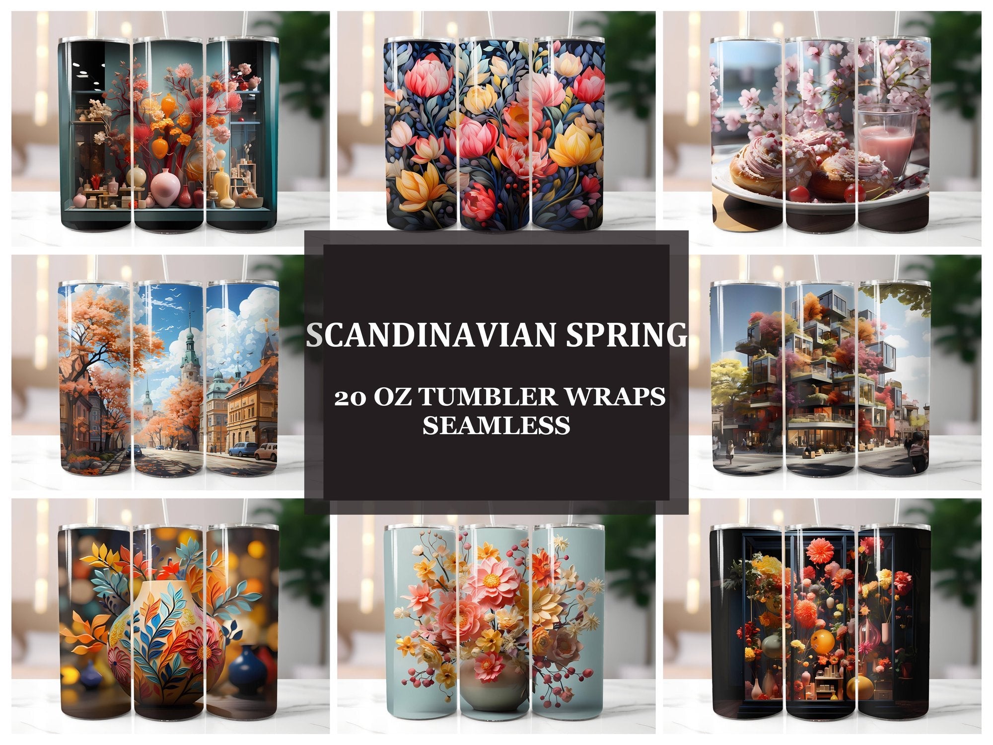 Scandinavian Spring 3 Tumbler Wrap - CraftNest