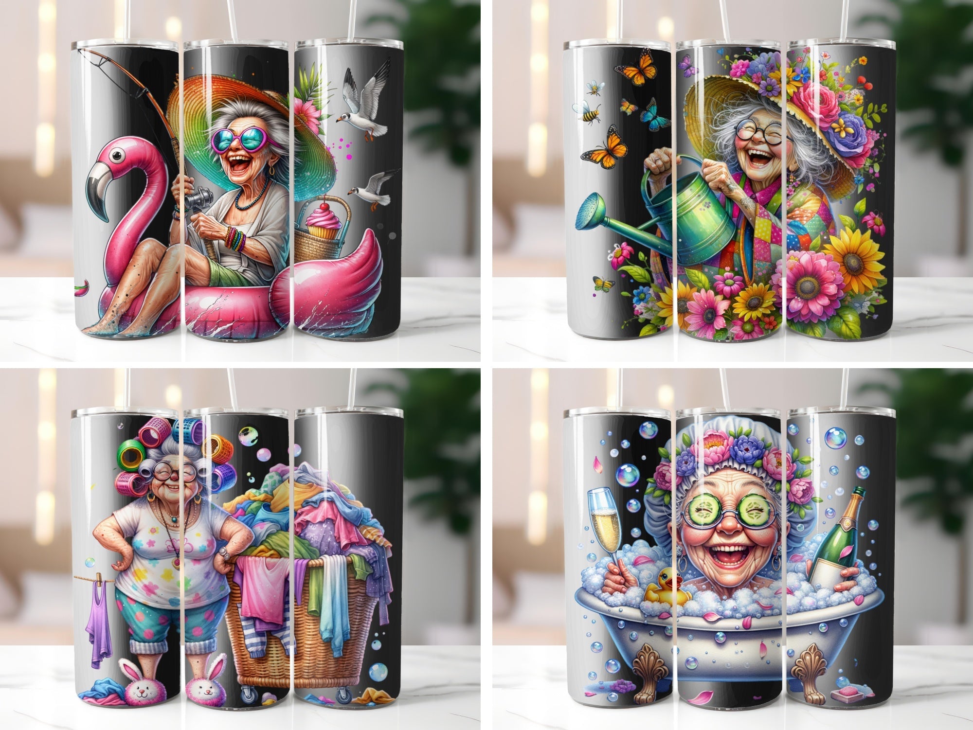 Funny Old Ladies Tumbler Wrap - CraftNest - Digital Crafting and Art