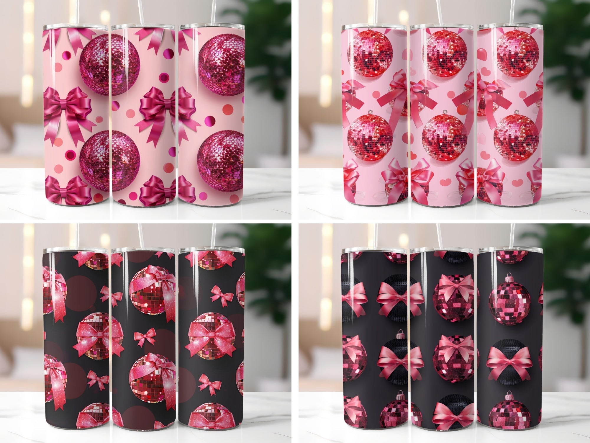 Pink Disco Ball Tumbler Wrap - CraftNest - Digital Crafting and Art