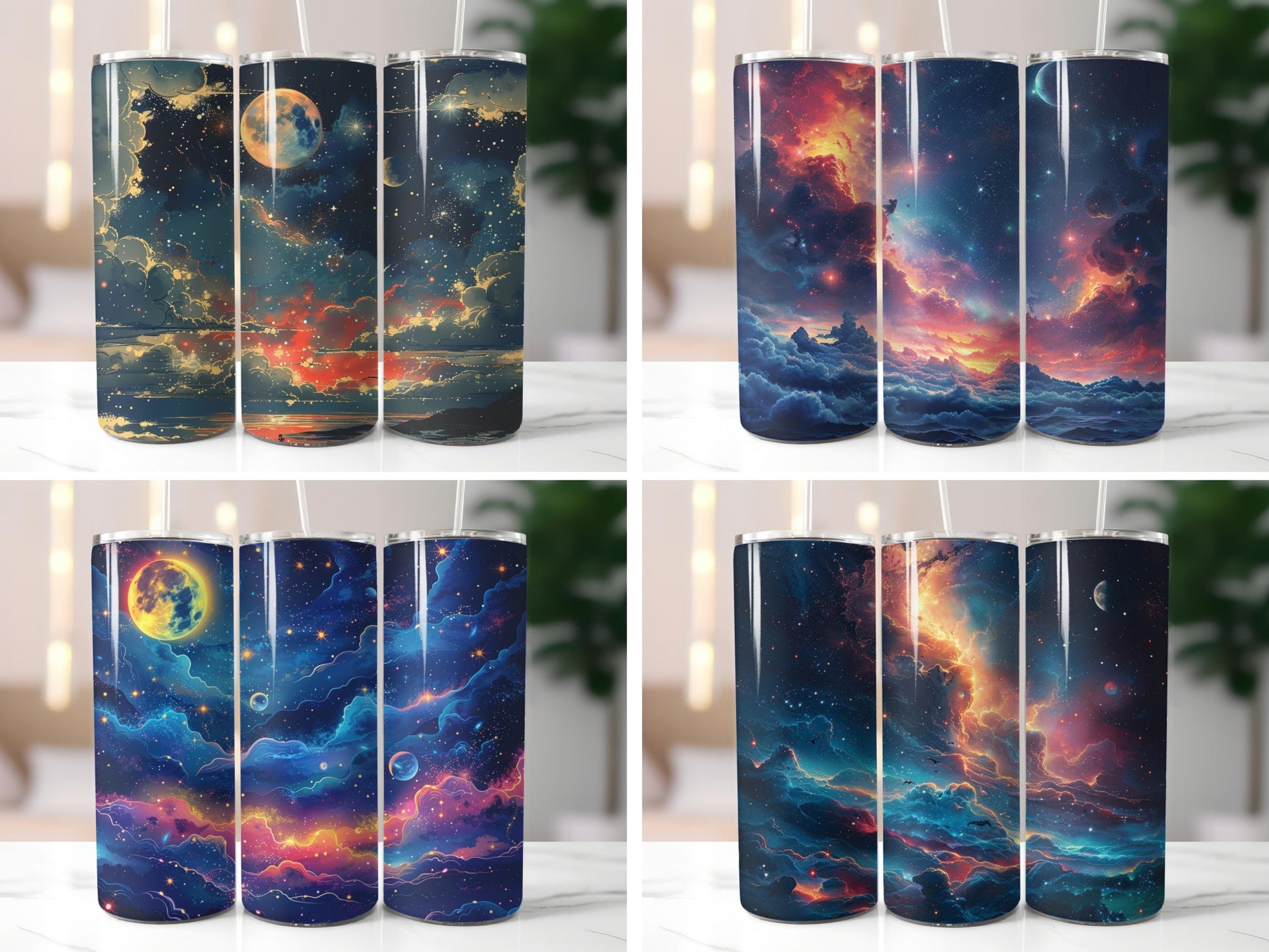 Celestial Night Sky Tumbler Wrap - CraftNest - Digital Crafting and Art