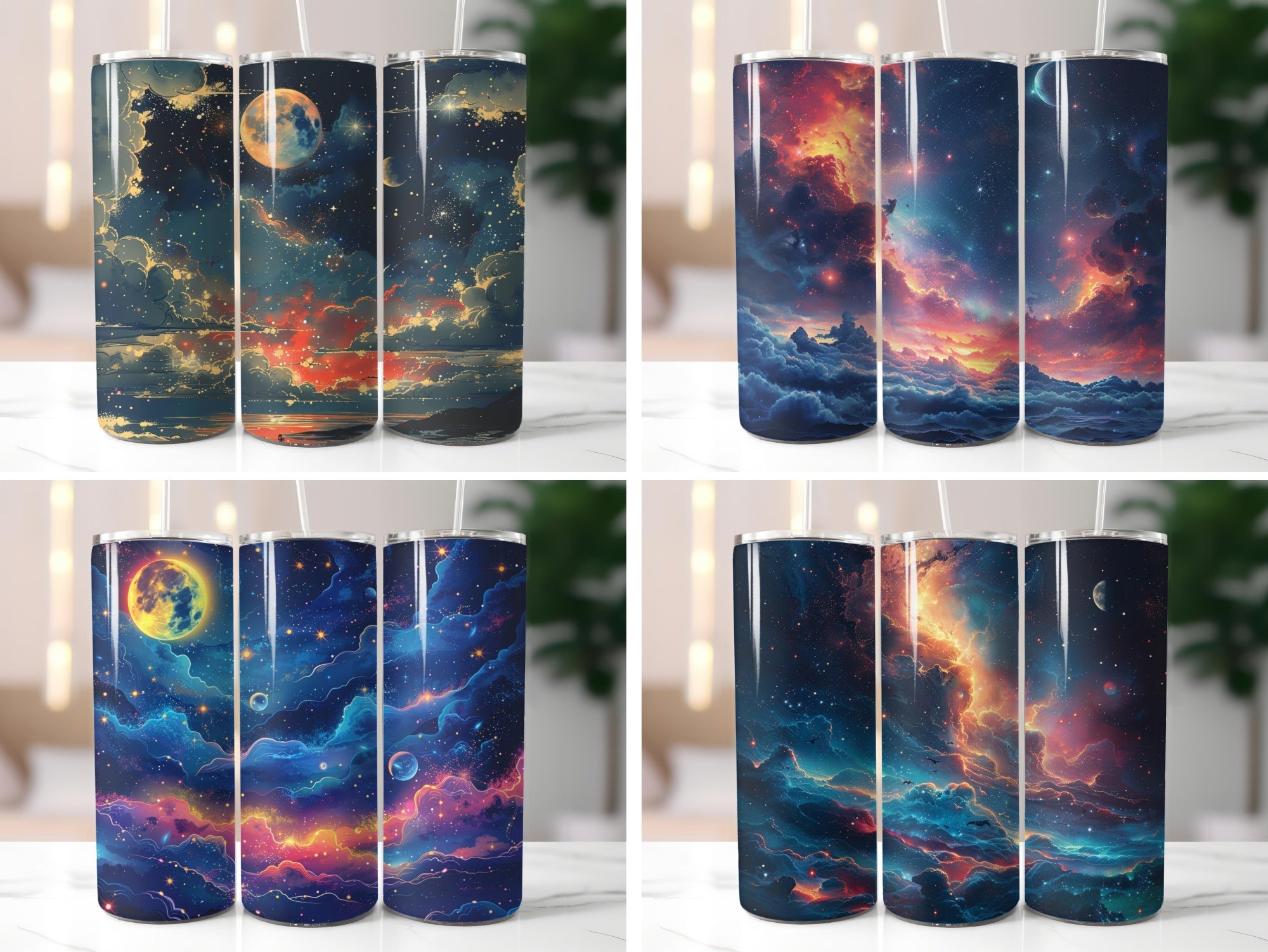 Celestial Night Sky Tumbler Wrap - CraftNest - Digital Crafting and Art