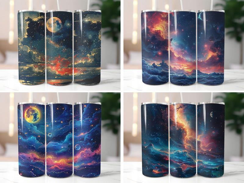 Celestial Night Sky Tumbler Wrap - CraftNest - Digital Crafting and Art
