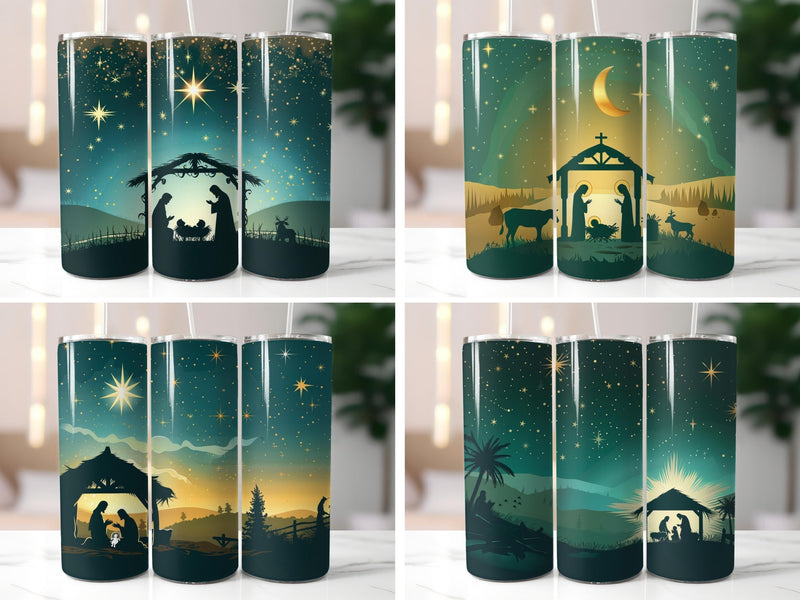 Nativity Scene Tumbler Wrap - CraftNest - Digital Crafting and Art