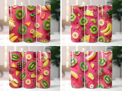 Tropical Fruit Pattern Tumbler Wrap - CraftNest - Digital Crafting and Art